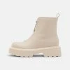 NA-KD ZIP DETAILED BOOTS - Bottines à Plateau - Creme -NA-KD Soldes Magasin 8a9864f03f3d46139bd76482e3b03329