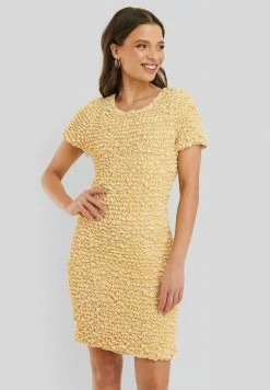 NA-KD Robe Fourreau - Light Yellow