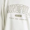 NA-KD MINDFULL PRINTED - Sweatshirt - Off White -NA-KD Soldes Magasin 8bd5168271b045de81943dbe8562d7cf