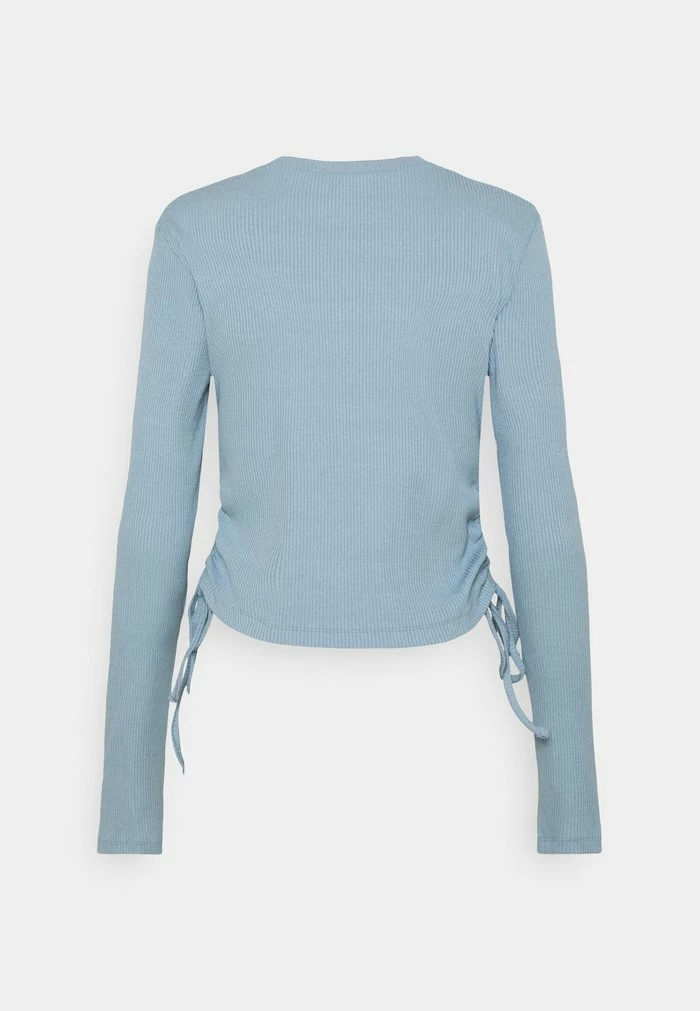 NA-KD DRAWSTRING DETAIL - T-shirt à Manches Longues - Blue 2 NA-KD DRAWSTRING DETAIL - T-shirt à Manches Longues - Blue – Image 2