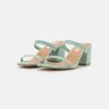 NA-KD SQUARED STRAP - Mules à Talons - Green -NA-KD Soldes Magasin 8c6121f76ec4450185160dae6f244b86