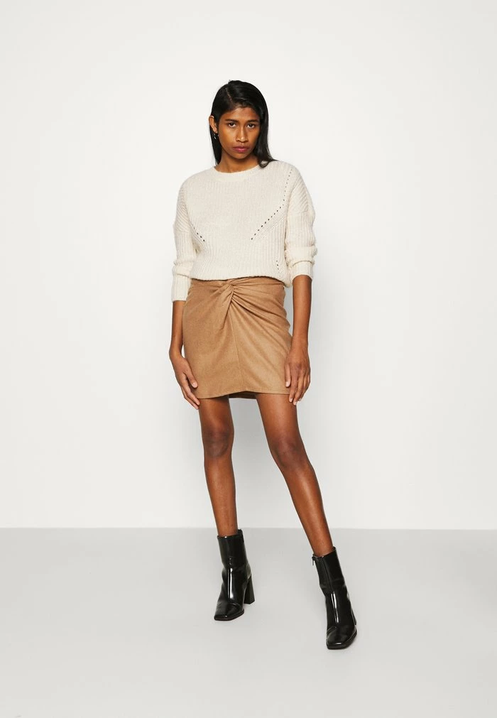 NA-KD KNOT SKIRT - Minijupe - Beige 2 NA-KD KNOT SKIRT - Minijupe - Beige – Image 2