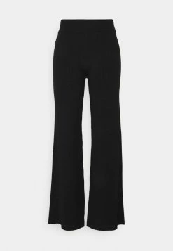 NA-KD X ZALANDO EXCLUSIVE RIBBED PANTS - Pantalon Classique - Black