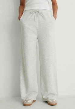 NA-KD STRAIGHT LEG SWEATPANTS - Pantalon De Survêtement - Grey Melange
