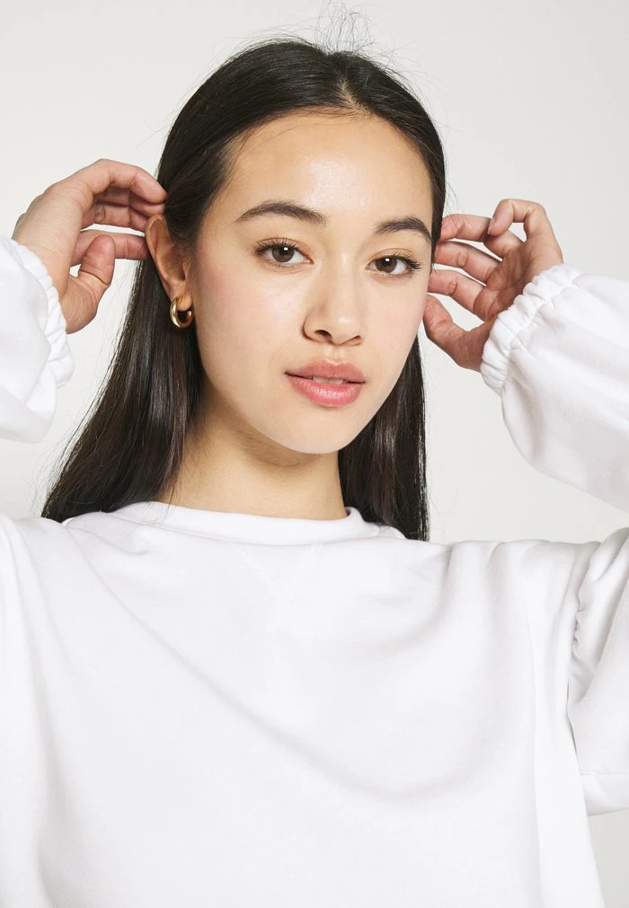 NA-KD DETAILED SLEEVE - Sweatshirt - White 4 NA-KD DETAILED SLEEVE - Sweatshirt - White – Image 4