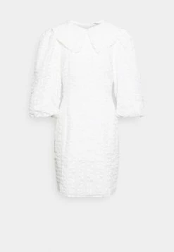 NA-KD BALLON SLEEVE DRESS - Robe De Jour - White