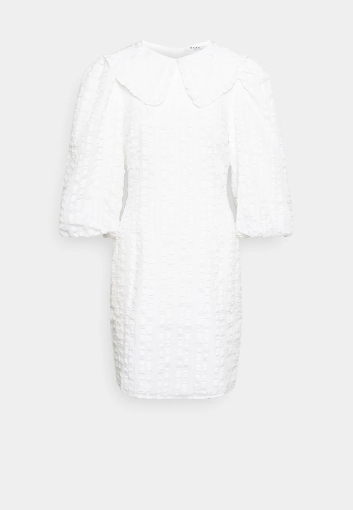 NA-KD BALLON SLEEVE DRESS - Robe De Jour - White 1 NA-KD BALLON SLEEVE DRESS - Robe De Jour - White