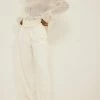 NA-KD MIT HOHER TAILLE - Pantalon Classique - White -NA-KD Soldes Magasin 90d272e0617e4a48986f673b94ae2a7a