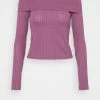 NA-KD LONG SLEEVE OVERLAP - T-shirt à Manches Longues - Lilac -NA-KD Soldes Magasin 93417c72ee51484886cb297a4156c4e1