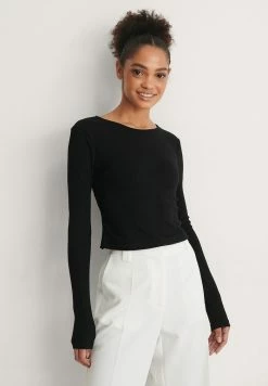 NA-KD T-shirt à Manches Longues - Black