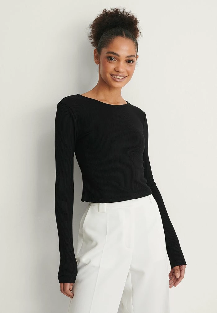 NA-KD T-shirt à Manches Longues - Black 1 NA-KD T-shirt à Manches Longues - Black