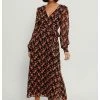NA-KD Robe Longue - Black/flower Print -NA-KD Soldes Magasin 956ade7acaf1492abb5e72fe276966cd