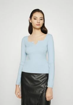 NA-KD T-shirt à Manches Longues - Dusty Blue