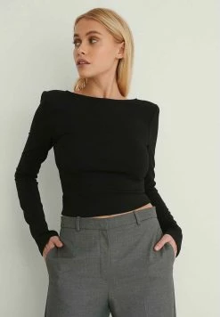 NA-KD T-shirt à Manches Longues - Black