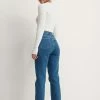 NA-KD Jean Droit - Blue -NA-KD Soldes Magasin 9be400b111bb46e3af04930af21d4411