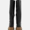 NA-KD CONTRAST SOLE KNEE HIGH BOOTS - Bottes à Plateau - Black -NA-KD Soldes Magasin 9ca8b21fa53c4a599199f3bfa9a792fc