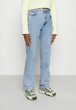 NA-KD CONTRAST POCKET HIGH WAIST - Jean Droit - Light Blue