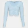 PAMELA REIF X NA-KD - DRAWSTRING DETAIL LONG SLEEVE - T-shirt à Manches Longues - Dusty Blue -NA-KD Soldes Magasin 9dd6d47d27544a5bb02443e56789c4a4