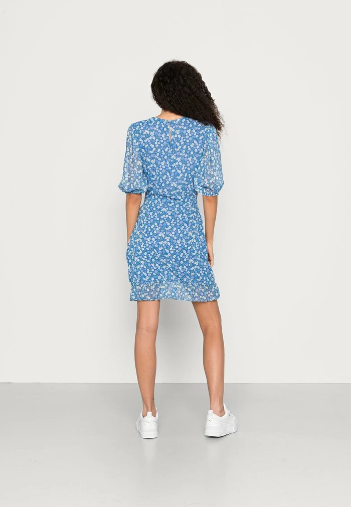 NA-KD FRILLED DRESS - Robe De Jour - Blue 3 NA-KD FRILLED DRESS - Robe De Jour - Blue – Image 3