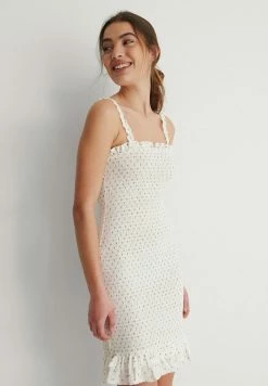 NA-KD SMOCKED DRESS - Robe De Jour - Dots