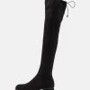 NA-KD FLAT BOOTS - Cuissardes - Black -NA-KD Soldes Magasin a12bd4707026468bb8ee5a333b543707