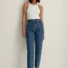 NA-KD RIGID MOM JEANS - Jean Slim - Mid Blue -NA-KD Soldes Magasin a1c0cf8356ad49acb288558bd9123b10