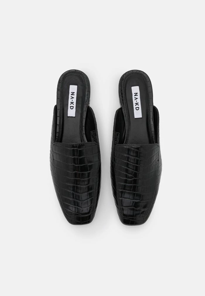 NA-KD CROC SLIP IN LOAFERS - Mules - Black 6 NA-KD CROC SLIP IN LOAFERS - Mules - Black – Image 6