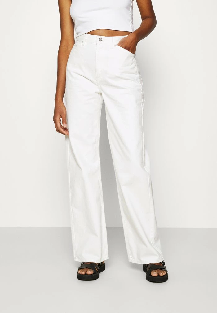 NA-KD WIDE LEG - Jean Boyfriend - Ecru 1 NA-KD WIDE LEG - Jean Boyfriend - Ecru