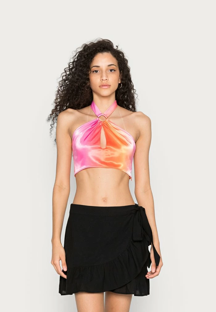 NA-KD HALTERNECK CUT OUT CROPPED - Débardeur - Multicolor 1 NA-KD HALTERNECK CUT OUT CROPPED - Débardeur - Multicolor