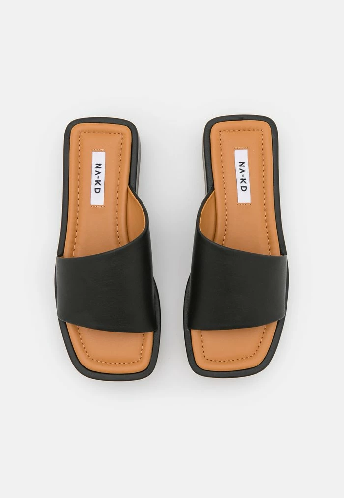 NA-KD PADDED FLATFORM - Mules à Talons - Black 6 NA-KD PADDED FLATFORM - Mules à Talons - Black – Image 6