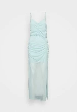 NA-KD HIGH SLIT DRESS - Robe Longue - Light Blue