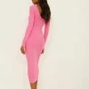 NA-KD MIT LANGEN ÄRMELN - Robe Fourreau - Pink -NA-KD Soldes Magasin a5b95094431045ce868a119ce451327c