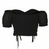 PAMELA REIF X NA-KD - DRAWSTRING DETAIL OFF SHOULDER - Blouse - Black -NA-KD Soldes Magasin a68f6c89e68a447e8e1c25b837d2d711