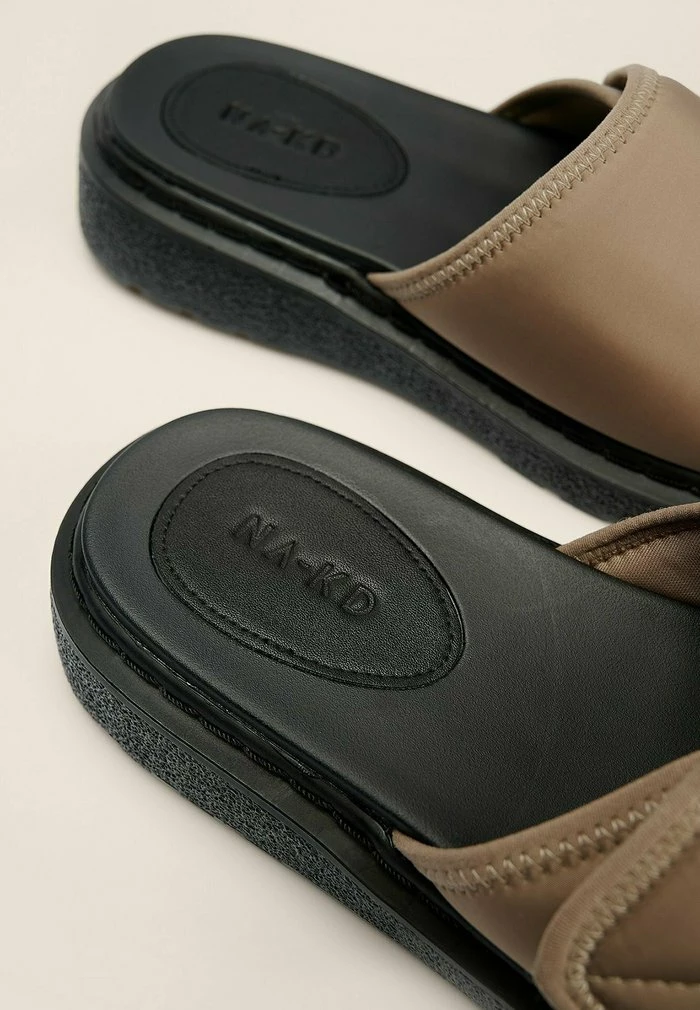 NA-KD KLETTBAND - Chaussons - Beige 4 NA-KD KLETTBAND - Chaussons - Beige – Image 4