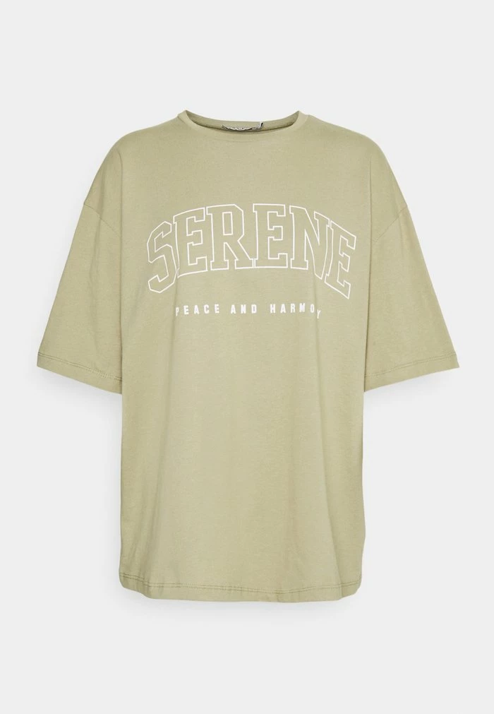 NA-KD SERENE - T-shirt Imprimé - Khaki 4 NA-KD SERENE - T-shirt Imprimé - Khaki – Image 4