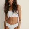 NA-KD SMOCKED FLOUNCE - Haut De Bikini - White -NA-KD Soldes Magasin a92712ae0c234b34bdf18928041e52d2