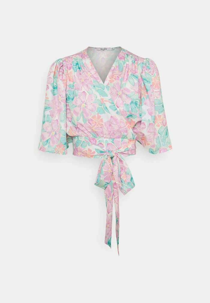 NA-KD FLOWY WRAP BLOUSE - Blouse - Purple 4 NA-KD FLOWY WRAP BLOUSE - Blouse - Purple – Image 4