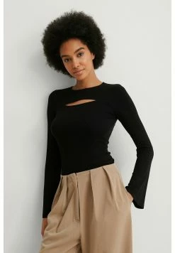 NA-KD T-shirt à Manches Longues - Black