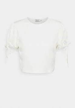 NA-KD CROPPED - T-shirt Imprimé - White