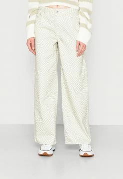 NA-KD WIDE LEG - Jean Boyfriend - Checked Green