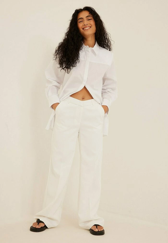 NA-KD Pantalon Classique - White 1 NA-KD Pantalon Classique - White