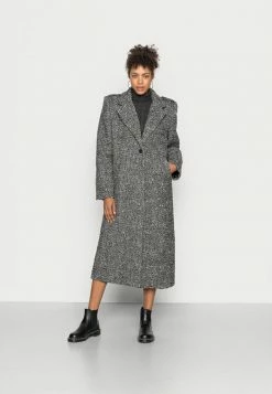 NA-KD MAXI COAT - Manteau Classique - Black/white