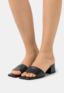 NA-KD BASIC BLOCK HEELED MULES - Mules à Talons - Black