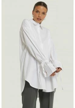 NA-KD MIT GEBUNDENEN ÄRMELN - Chemisier - White