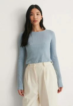 NA-KD T-shirt à Manches Longues - Dusty Blue