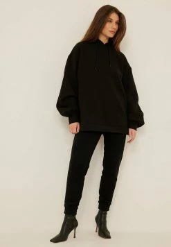 NA-KD OVERSIZE - Sweat à Capuche - Black