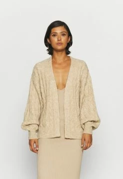 NA-KD CABLE CARDIGAN - Pullover - Beige