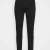 NA-KD SKINNY HIGH WAIST OPEN HEM - Jeans Skinny - Black -NA-KD Soldes Magasin be5accfabf58406bb1e2c345f246a458