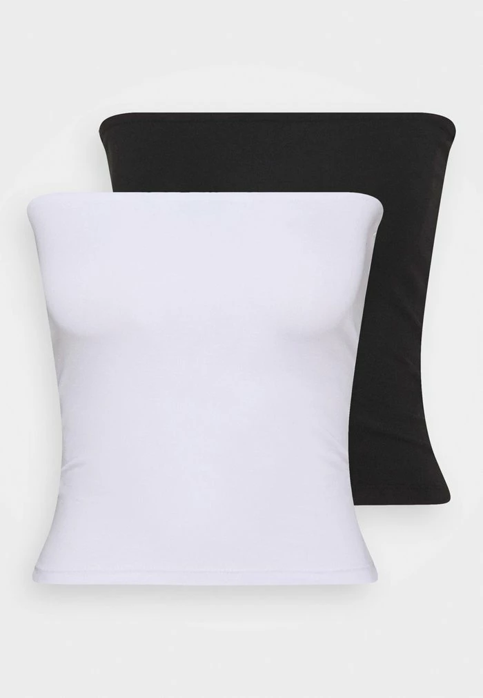 NA-KD BANDEAU CROP TOP 2 PACK - Débardeur - Black/white 5 NA-KD BANDEAU CROP TOP 2 PACK - Débardeur - Black/white – Image 5