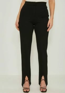 NA-KD MIT SCHLITZ-DETAIL - Pantalon Classique - Black